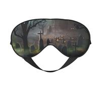 Halloween Horror Print Sleep Mask Eye Masks Blindfold Eye Cover Eyeshade for Night Sleeping Travel Airplane Ues