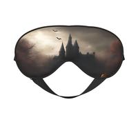 Halloween Horror Print Sleep Mask,Soft Eye Mask with Adjustable Strap for Sleeping, Travel and Relaxation