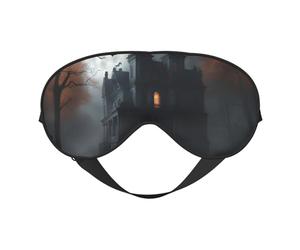 Halloween Horror Print Sleep Mask,Soft Eye Mask with Adjustable Strap for Sleeping, Travel and Relaxation