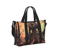 Halloween Horror Print Travel Hand Bag Portable Foldable Shoulder Tote Bags for Weekend Trip Gym Vacation