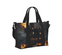 Halloween Horror Print Travel Hand Bag Women Lightweight Tote Foldable Daily Weekend Trips Gym Vacation