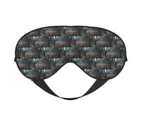 Halloween Horror Printing Soft Eye Mask Reversible Cover for Travel Adjustable Strap Blackout Sleep