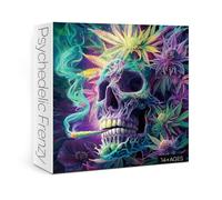 Halloween Horror Skeleton Puzzles for Adults 1000 Pieces, Colorful Skull Scary Art Flower Jigsaw Puzzles, Spooky Plant Fantasy Aesthetic Puzzle