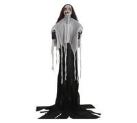 Halloween Horror Skull Hanging Decorations Ghost Outdoor Haunted Pendant Supplies House Props Scary Party skeleta Battery Bride stakes Witch decorations with Powered Red Up Creepy outdoor Witc