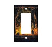 Halloween Horror Spider Decorative Light Switch Cover Plate 1 Gang Single Rocker, Witch Pantry Scary Insect Electrical Switchplate, Creepy Electrical Faceplate for Bedroom Room
