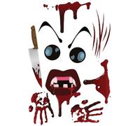 Halloween Horror Stickers | PVC Toilet Lid Decals for Halloween - Scary Toilet Seat Decals, Bathroom Wall Stickers, Halloween Window Clings for Bathroom