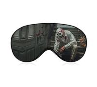 Halloween Horror Theme Sleep Mask Light Blocking Eye Cover Polyester Eye Mask with Elastic Strap Blindfold for Side Sleeper Sleeping Masks Face Hugging for Women Men Travel
