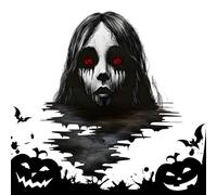 Halloween Horror Wall Stickers - 3D Ghost Window Decal,Realistic Halloween Wall Cling for Living Room Home Bedroom Floor Mirror Haunted House Party Decoration