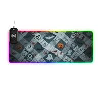 Halloween Horror White Bandage Wirel Charging Glowing Mouse pad for Gaming Modern Writing 35.4 x 15.7 in Cool Mousepad