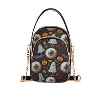 Halloween Horror White Eyeball ghosts trendy cross body bag for women with multi pockets womens handbags for traveling