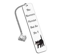 Halloween Horrors Bookmarks for Teen Girls Boys, Black Cat Bookmark for Cat Lover, School Supplies, Halloween Basket Stuffers, Cute Spooky Boo Basket Stuffers for Adults, Birthday Gifts for Girls Boys
