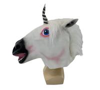 Halloween horse mask cosplay animal head cover latex head cover party props