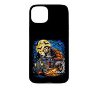 Halloween Hotrod Vampire Pumpkin Moon Vintage Monster Case for iPhone 15 Plus