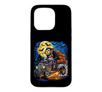 Halloween Hotrod Vampire Pumpkin Moon Vintage Monster Case for iPhone 15 Pro