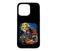 Halloween Hotrod Vampire Pumpkin Moon Vintage Monster Case for iPhone 15 Pro Max