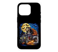 Halloween Hotrod Vampire Pumpkin Moon Vintage Monster Case for iPhone 16 Pro