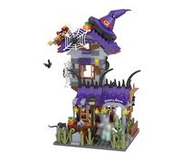 Halloween House Building Set, Witch's Magic Abode Modular House Bricks Construction, 712 Pieces Creative Halloween Spooky Christmas Birthday Gift for Adults