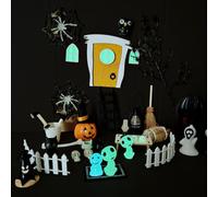 Halloween House Miniatures | 35 Spider Skeleton Figurine Halloween Village Accessories, Halloween Village Accessories, Mini Garden Landscape, Miniature House Toys
