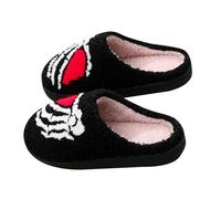 Halloween House Slippers Halloween Slippers for Women Cute Spooky Ghost Pumpkin Slipper Cozy Soft Fluffy Plush Fuzzy Winter Warm Slip On House Bedroom Shoes Memory Foam Non-slip Indoor Outdoor Slider