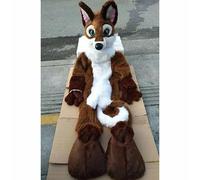 halloween Husky Dog Fox Fursuit Mascot Costume Fancy dress carnival Cartoon theme fancy dress Men Women Festival Dress (AS SHOW,XL)