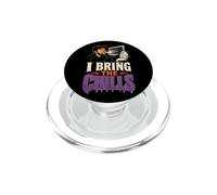Halloween HVAC Tech I Bring The Chills Spooky Ghost PopSockets PopGrip for MagSafe