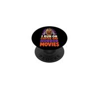 Halloween I Run On Coffee And Horror Movies Ghost Cup PopSockets Adhesive PopGrip