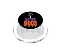 Halloween I Serve Boos Funny Owl Great Horned Night Bird PopSockets PopGrip for MagSafe