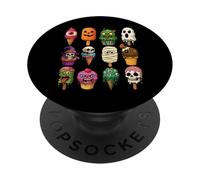 Halloween Ice Cream & Cupcake Monsters Funny Horror Scary PopSockets Adhesive PopGrip