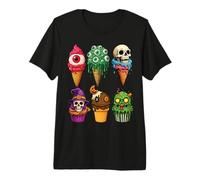 Halloween Ice Cream & Cupcake Monsters Funny Horror Scary Premium T-Shirt