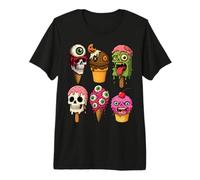 Halloween Ice Cream & Cupcake Monsters Funny Horror Scary Premium T-Shirt