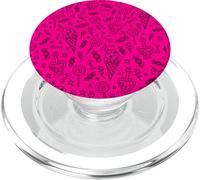 halloween ice cream skull bones poison hot pink emo gothic PopSockets PopGrip for MagSafe
