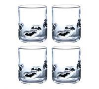Halloween Icon Glass Cups Set,Creative Bat Drinking Cocktails Glasses, 14 OZ Double Old Fashioned Icon Hand Blown Drinking Cups, for Halloween Party Supplies & Gift