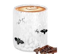 Halloween Icon Juice Glasses 530ml, Cute Pumpkin Glass Coffee Mugs, Bat Halloween Stemless Drinking Cups,Cocktail Glasses,Juice Serving Drinkware For Seasonal Celebration Coffee Mug For Family Friends