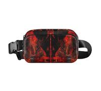 Halloween Illusion Clown Stylish Fanny Pack Waist Bag for Women Men Mini Crossbody Shoulder Bag with Adjustable Strap for Travel Shopping Running