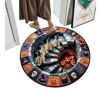 Halloween Illusion Door Mat Quilted Witch Hat Ghost Illusion Carpet