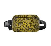 Halloween Illustration Fashion Waist Pack Crossbody Bag for Women Men Waterproof Cross Body Bag Belt Pack with Adjustable Strap for Travel Running Hiking, Multicolor, One Size, Waistpack