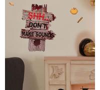 Halloween Indoor Decorations Halloween Carnival English Letters Wooden Sign 2D Wooden Wall Decorations Assembly Festival Props Skeletons (B, One Size)