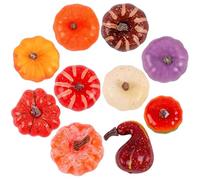 Halloween Indoor Decorations Pumpkin Set of 12 Faux Foam Pumpkins Farmhouse Thanksgiving Mantel Table Centerpiece Autumn Fall Home Decoration G, 20x20x0. 5cm