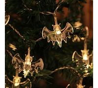 Halloween Indoor Lights, Bat-Shaped 20FT 40LEDs String Lights with Warm White LEDs, Operated Decorative Hanging for Halloween Decor