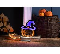 Halloween Infinity Pumpkin And Broom - 54.5cm