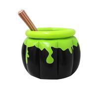 Halloween Inflatable Cauldron, Beverage Holder, Blow Up Bucket, Large Ice Storage, Reusable Celebration Float, for Pool, Backyard, Yard Garden Decoration, 23.6 x 23.6 x 26.3 Inches