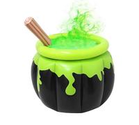 Halloween Inflatable Cooler, Cauldron Ice Bucket, 23.6 x 23.6 x 26.3 inches Blow Up Beverage Holder, Spooky Photo Prop Decoration for Yard Garden Backyard Outdoor Setup and Haunted House Party Display