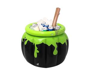 Halloween Inflatable Cooler - Halloween Cauldron | Witch Stirring Ice Drink Bucket | Blow On The Drink Holder Photo Prop Decoration For Garden Backyard Garden Haunted House House Outdoor
