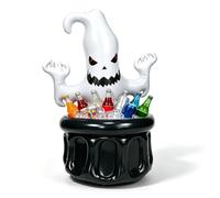 Halloween Inflatable Drink Cooler, Large Capacity Ghost Design Ice Bucket | Blow Up Beverage Holder, Inflatable Cauldron Halloween Drink Cooler for Indoor Outdoor Garden Lawn Yard Pool Party Decoration