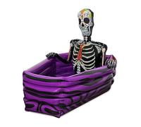 Halloween Inflatable Drinks Cooler - Coffin Shaped Inflatable Cooler with Day of the Dead Skeleton - Day of the Dead Festival Halloween Party Decoration - Pack of 1