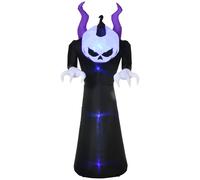 Halloween Inflatable Ghost with scary 7ft Horns LED display - Outsunny | TJ Hughes Black