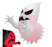 Halloween Inflatable Window Ghost - Blow Up Scary Prop for Outdoor Yards | 4.6 FT Built In LED Holiday Decoration for Haunted Houses, Spooky Party Ornament for School Gardens Mall Displays