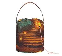 Halloween Interior Decoration Yarn Bags Knitting Project Bag Portable Travel Bag for Knitting Needle Crochet Backpack