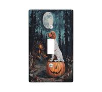 Halloween Irish Setter Dog Decorative Light Switch Cover Plate 1 Gang Single Toggle, Funny Mummy Forest Electrical Faceplate for Kitchen Bathroom, Pet Switchcover Decor