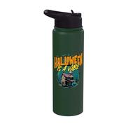 Halloween is A Vibe Spooky Haunted Mansion Stainless Steel Insulated Water Bottle